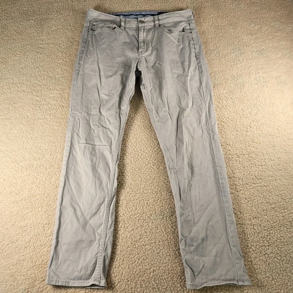 Vineyard Vines 5-Pocket Pants Mens 32x30 Grey Good Stretch Cotton Blend